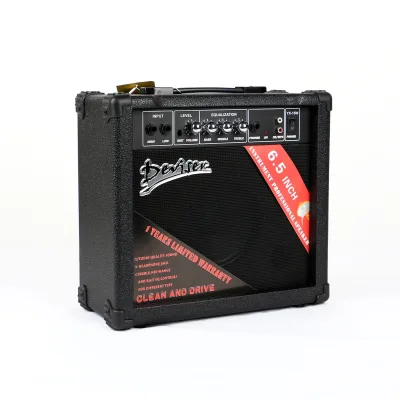 Hot Sale Electric Guitar Amplifier 15W Dual Input Instrument Portable Amplifier for Beginner