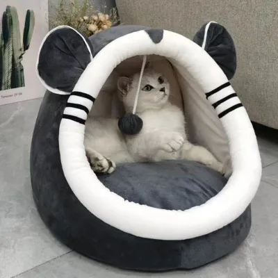 Cute Design Cat Bed Cave Warm Soft Pet Beds for Cats Fashionable Style Supply for Summer Winter Carton
