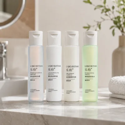 Light Green Translucent Pomelo Tea Scent Purifying 30ml Mini Toiletry Shampoo with Compact Bottle for Guest Rooms