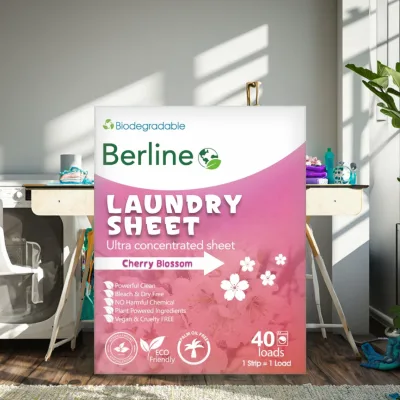 Barline Biodegradable Eco-Friendly Laundry Sheets | Hypoallergenic Lavender Fragrance | Stain Removal | Low Foam | 5%-15% Active