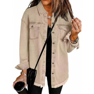 Customized oversize heavy denim jackets and coats for women