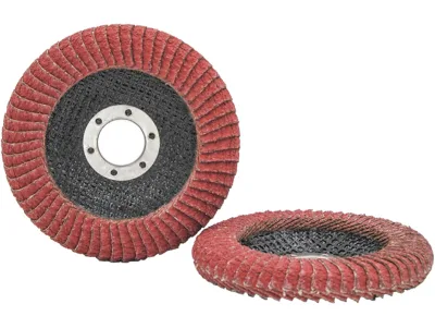 5inch Custom Full-Coverage Flanged Curved Flap Disc Louver Blades R-Corner Right-Angle Weld Grinding and Polishing