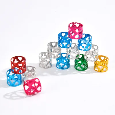 Dreadlock Beads Kit Gold Alloy Hollow Carved Tube Rings Wire Combo Set Hair Extension DIY Braid Kit Perles Dreadlocks