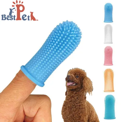 Foldable Eco-Friendly Silicone Pet Toothbrush for Dogs Tartar Cleaning Oral Care Bathroom Use
