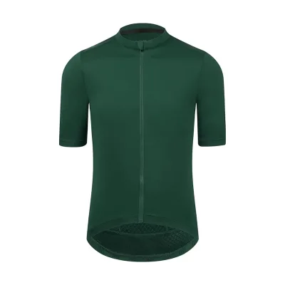Custom Polyester Breathable Outdoor Men Bicycle Shirt Round Neck Full Zipper Quick Dry Sport Cycling Jersey
