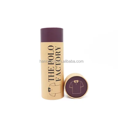 Custom Design Biodegradable Kraft Round Cardboard Box Paper Tube Packaging for Clothing Ribbon Scarf