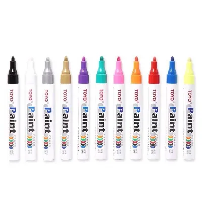 Factory New Packing TOYO Colorful Paint Marker Pen DIY Album Graffiti Pen Car Tyre Paint Marker