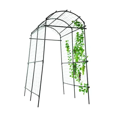 Stainless Steel Garden Arch Trellis for Climbing Plants Outdoor 180x120x210mm