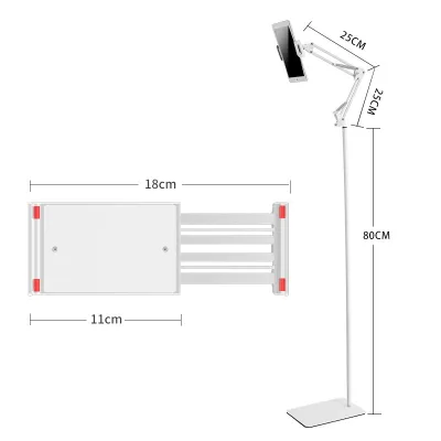 Flexible Gooseneck and Stable Base for Tablet Stand Cell Phone Stand Adjustable 360 Degree Rotating Floor Stand