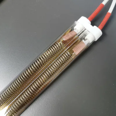 Customized Double Tube Infrared Quartz Semi Gold-plated Heating Tube for Drying Machine