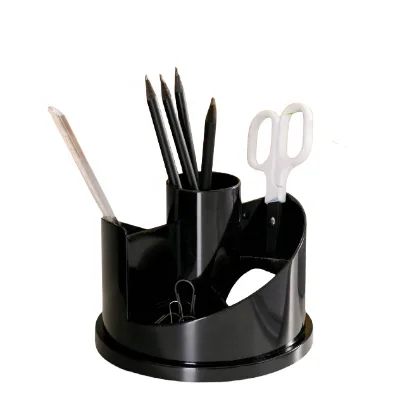 Copllent Plastic Pen Holder Swivel Multi Functional Pen Holders Simple Creative Custom Pen Holder Stationery Wholesale