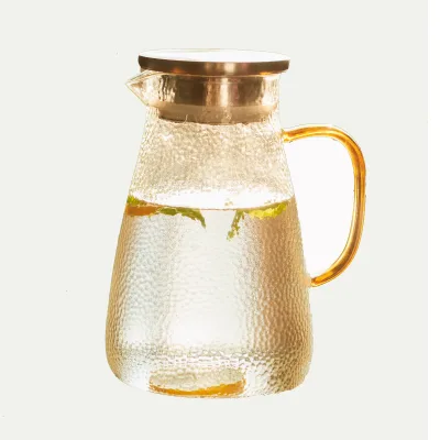 Hot Sales Drinking Glasses Set and Glass Pitcher with Lid Heat-resistant Water Jug