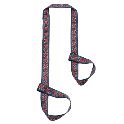 Yoga Mat Strap Adjustable Durable Fabric Floral Pattern Yoga Mat Carrier Stretching Strap Multiple Color Choices (Dandelion)
