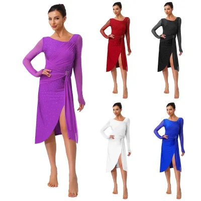 Women Fashion Latin Dress Dance Costume for Party Stage Performance Parties Dance Shows Contemporary Dance