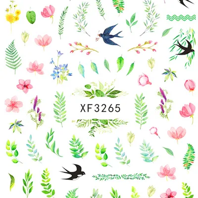 Newest Xuanya Design 3d Nail Art Stickers Decals Art Decorations