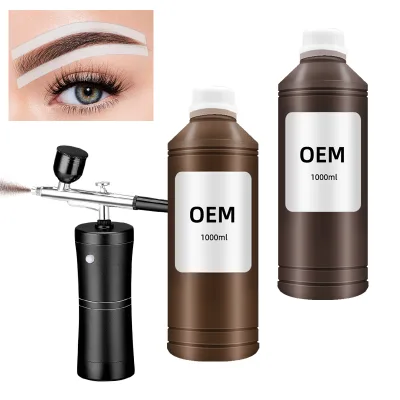 Eyebrow Tint Waterproof Peel Off Eyebrow Tint with Airbrush Spray Pigment