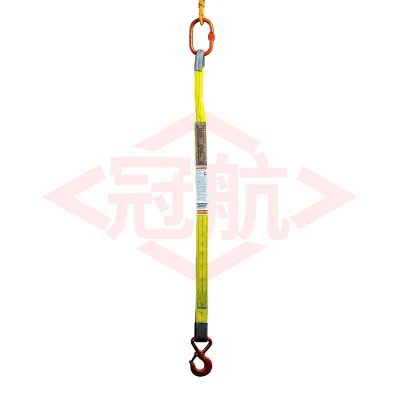 Nylon or Polyester Webbing Sling Rigging / 1Ton One Leg With Hook Lifting Sling Rigging