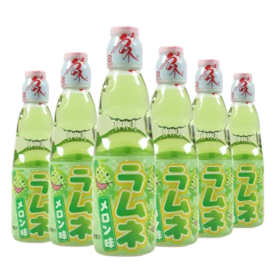 Japan Imported Hata Carbonated Beverage Variety Flavors Soda Soft Drinks Marbles Glass Bottle Carbonated Fruity Drinks Beverage