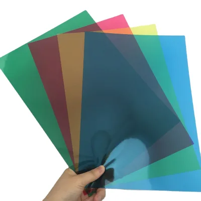 Good Price 0.13/0.15mm Thick A4 A3 Plastic PVC Sheet Clear Blue PVC Binding Cover With Color Page
