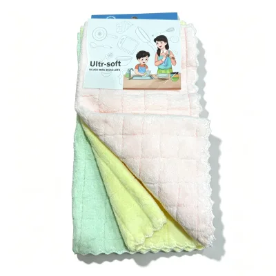 Wholesale Kitchen Towels Bathroom Towels Face Towels Bamboo Coral Velvet Towel Reusable Antibacterial Eco-Friendly Home