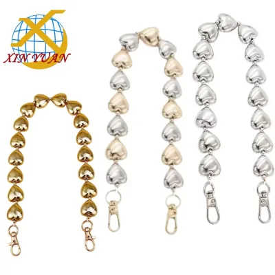 Classic Metal Heart-shaped Bag Chain Handle Accessory for Handbags