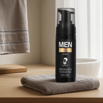 2 in 1 Clear Face Wash Mustache Cleanser Foaming Intensive Moisturizing Skin Animo Acids Glycine Facial Cleanser for Men