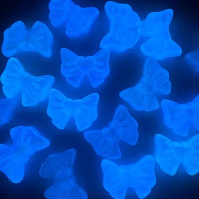 UV laser-coated colorful bow tie transparent / Mermaid Goddess luminous DIY handmade materials accessories wholesale