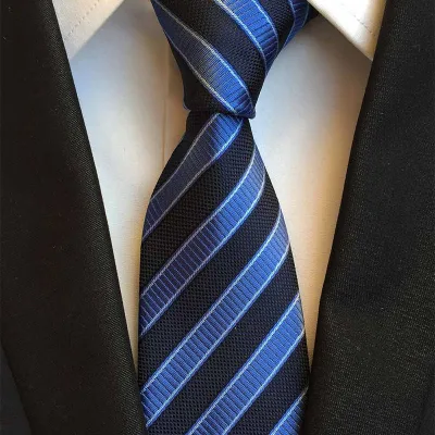 3.15 Inch Jacquard Striped Necktie Mens Silk Neck Ties Casual Summer Winter OEM Accept Ties Formal Party Wedding