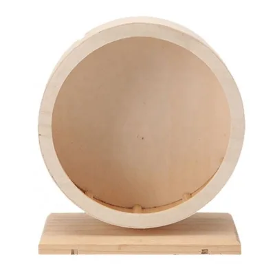 Pet Toy Wooden Exercise Wheel for Hamster Wooden Hamster Wheel