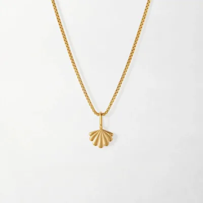 CHICNNA New Arrival Silver 925 18K Gold Vermeil Non Tarnish Girl's Mini Shell Charm Necklace Minimalist Wedding Gift Party
