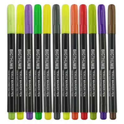 24Colors/set Waterproof Colorfast Fabric Textile Marker Pen Permanent Pen for DIY Clothes Art Graffiti Drawing Painting Pen