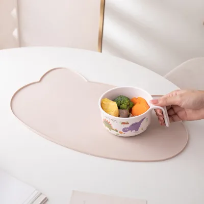 Food Grade Silicone Children's Placemat Anti Oil Waterproof Non Slip Table Mat for Baby Toddler