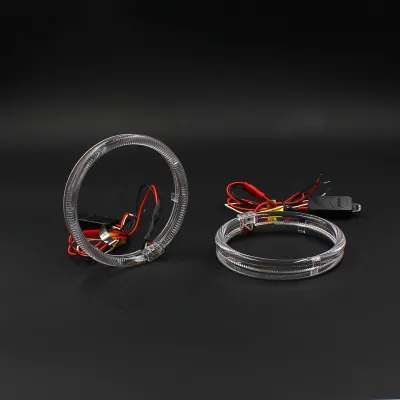 Fsylx New Guiding Light Technology 100mm 3 Inch 12v 5w Blue Color Xenon Kits Led Angel Eyes Car Head Lamp Drl Led halo Rings