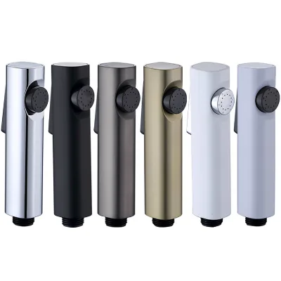Modern Round Gun Grey Handheld Bidet Sprayer Shattaf for Bathroom for Toilet Use