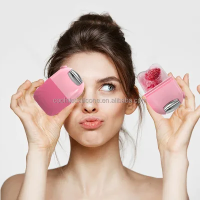 Latest Online Platform Hot Sale Logo Customized Facial Ice Cube Roller With Jade Stone Beads Ice Facial Roller for Face and Eyes
