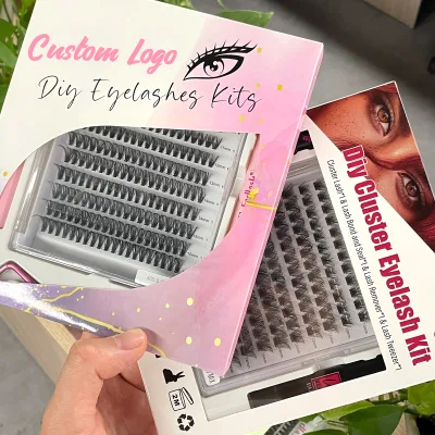 Premade Volume Fans Lash Cluster Tray Lash Clusters Wholesale Lash Cluster Kit Custom Logo