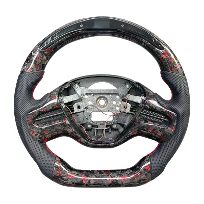 Customized Carbon Fiber Leather Steering Wheel for 8th Generation for Honda Civic LED Display Product Category Steering Wheel