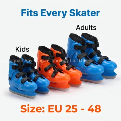 Ice Hockey Skates with Anti-shift Tongue and Removable Inner Liner
