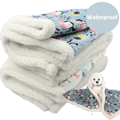 COLLABOR 10Color Print Heated Warm Waterproof Dog Bed Cover Pet Blanket Thicken Fleece Personalize Dog Blanket Christmas Blanket