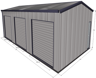 Prefab Garage Steel Structure Shed Galvanized Steel Warehouse Workshop Car Garage