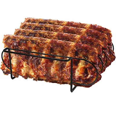 BBQ Non-Stick Rib Rack/Non-Stick Coated Steel Roasting Stand