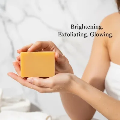 Butter Soaps Deep Cleansing Brightens Skin Tone Soothing Moisturizing Glow Turmeric and Kojic Acid Brightening Soap