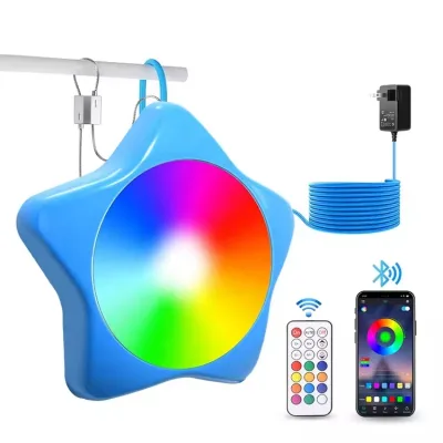 Infinite Color Changing Magnetic Led Pentagram Pool Lights 20W IP68 Waterproof Above-ground Inground Pool Lamp Remote and APP