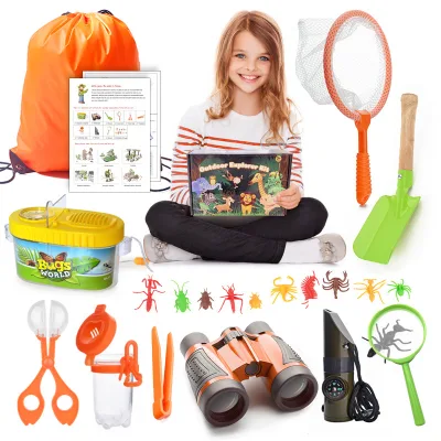 Children's Outdoor Adventure Backyard Wilderness Camping, Telescope Magnifying Glass Viewing Box