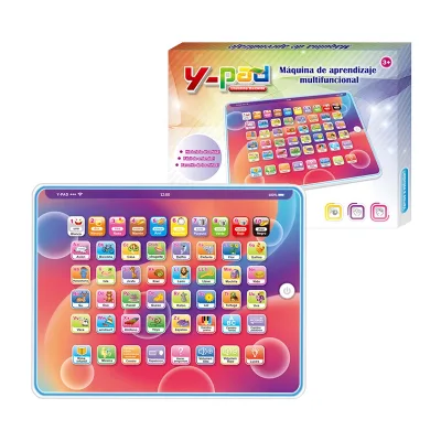 HYUE Multifunctional Educational Touch Tablet Laptop Pad Spanish Castellano Learning Machine for Kids with Soft Lighting
