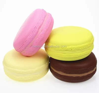 PU Macarons Foam Toys Slow Rising for Kids and Adults Multi-Color Food Simulations Stress Relief Fidget Cubes Gift Ideas