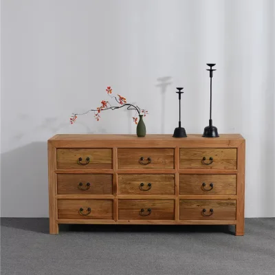 Recycled Furniture Antique Reclaimed Wood Rustic Wabi-sabi Replicates Living Room Sideboard Furniture