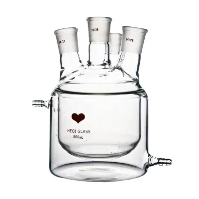 Customized Joint and Capacity 4 Necks, Jacketed Reaction Flask