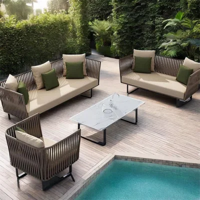 Unique Features Courtyard Garden Outdoor Bed Outdoor Leisure Rattan Furniture Woven Rope Sofa Outdoor Sofa