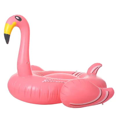 Customized Inflatable PVC Pink Flamingo Water Floating Row Beach Swimming Pool Float for Summer Water Party